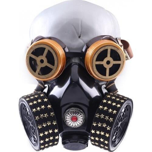 Cosplay Accessories Steampunk Masks With Brown Goggles Popular Fashion Stage Props Halloween Mask With Respirator