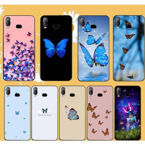 PENGHUWAN butterfly Coque Shell Phone Case For Samsung A10 A20 A30 A40 A50 A70 A71 A51 A6 A8 2018