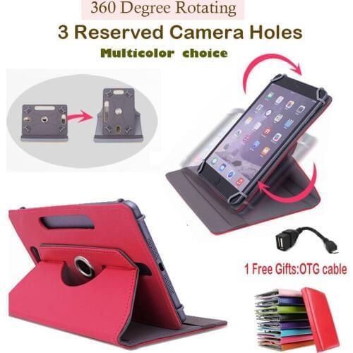 For Colorovo CityTab Lite 7 2.2/Lite 7 2.1/Lite 7 1.1 7" inch 360Degree Rotating Universal Tablet PU Leather cover case Free OTG