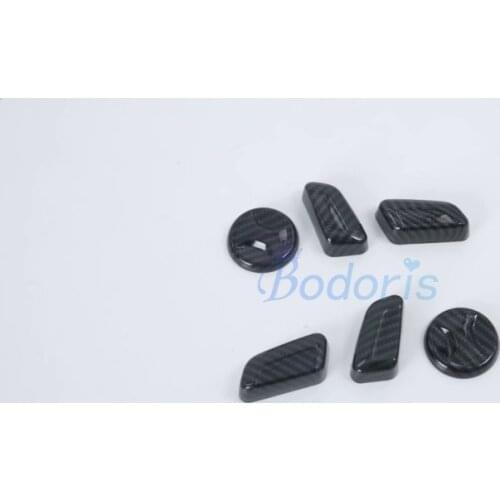 For Volkswagen VW T-Roc TROC 2018-2020 Interior Carbon Fiber Color Seat Adjust Switch Knob Cover Panels Car Styling Accessories