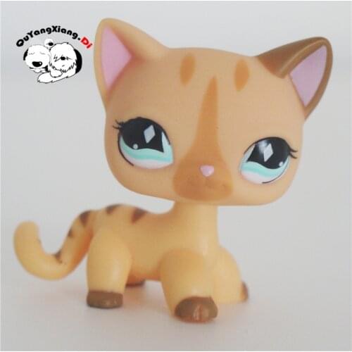 CWM057 Pet Shop Animal Diamond eyes Kitty Pink nose Cat doll action Figure kitten