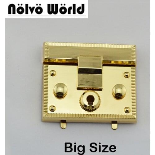 5pcs 40X64mm Snap lock metal accessory light gold hardware for Hand made bags handbag sewing