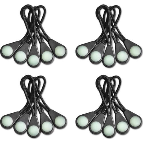 10/20/30pcs Zipper Pull Ideal Kit Markers Ultra-Bright Glow In The Dark Night For Coats Jackets Rucksacks And Tent Zippers