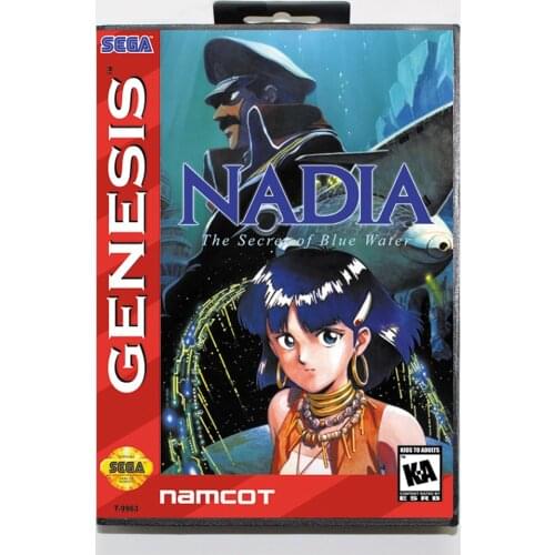 Nadia 16bit MD Game Card For Sega Mega Drive/ Genesis with Retail Box
