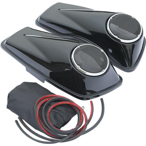 Motorcycle 6.5" Saddlebag Speaker Lids For Harley Touring Street Glide Road King Electra Glide Road Glide 2014-2020