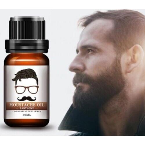 Men Beard Hair Mustache Fast Growth Oil Natural Liquid Smoothing Gentlemen Kit
