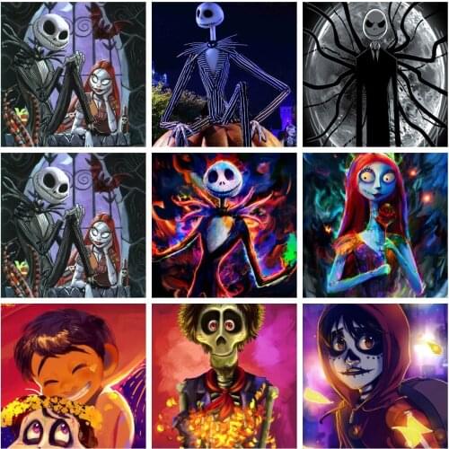 The Nightmare Before Christmas Jack Skellington And Sally Diamond Painting Cross Stitch Kits Embroidery Mosaic Home Decor Gifts
