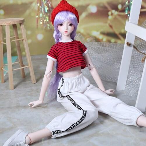 Outfits for 1/3 BJD Stripe shirt and Slacks just the clothes girls SD DBS doll