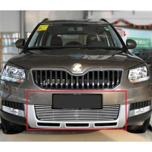 Trimming the racing around the high quality stainless steel front grille Grill 2013 for Skoda Yeti snowman