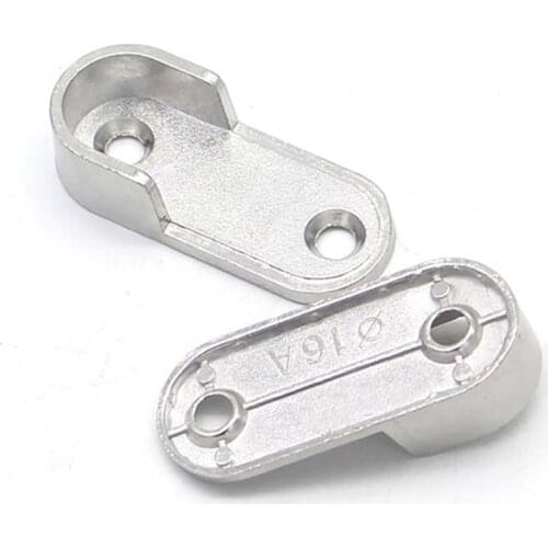 1Pc Zinc Alloy Clothes Rail Brackets 16mm Wardrobe Rod Supports Wall Mounted Pipe Tube Clothing Bracket Furniture Accessories