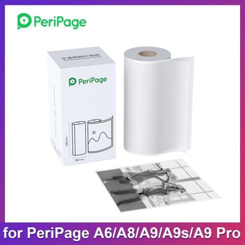 PeriPage Translucent Photo Sticker BPA-Free Adhesive Thermal Paper Roll Sticky Paper Waterproof for PeriPage A6/A8/A9/A9s/A9 Pro