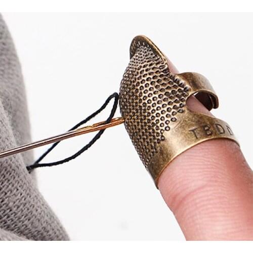 Retro Finger Protector Antique Thimble Ring Handworking Needle Thimble Needles Craft Household DIY Sewing Tools Accessories
