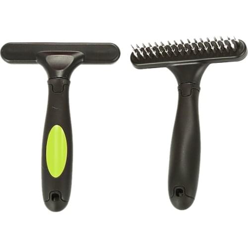 Cat Grooming Comb Hair Removal Rake Kitten Brush Non-Slip Handle Dog Detangler Brush Puppy Dematting Comb Practical Pet Supplies