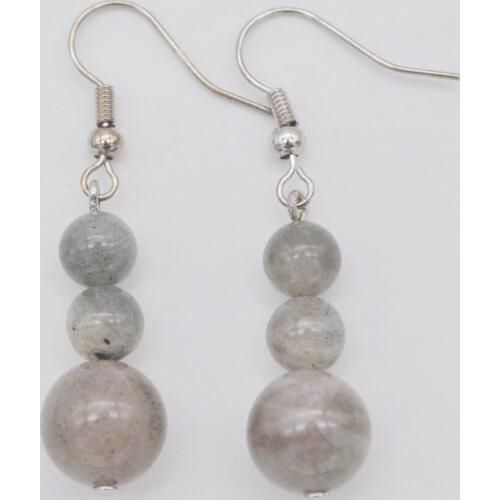 Labradorite Bead Stone Dangle Earrings Jewelry For Woman Gift T227