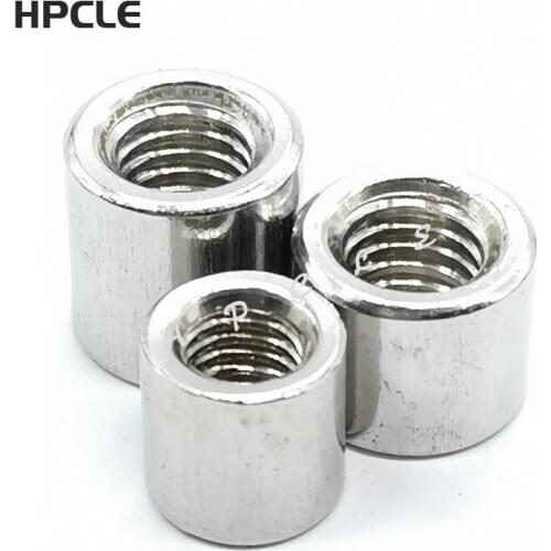 2pcs Coupling Nut M3 M4 M5 M6 M8 M10 304 Stainless Steel Extend Long Round Nuts
