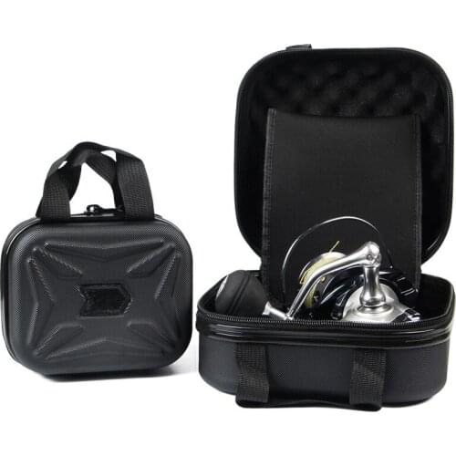 Fishing Reel Bag ABS Shell Shockproof Waterproof Storage Case Fishing Tackle Organizer Handbag