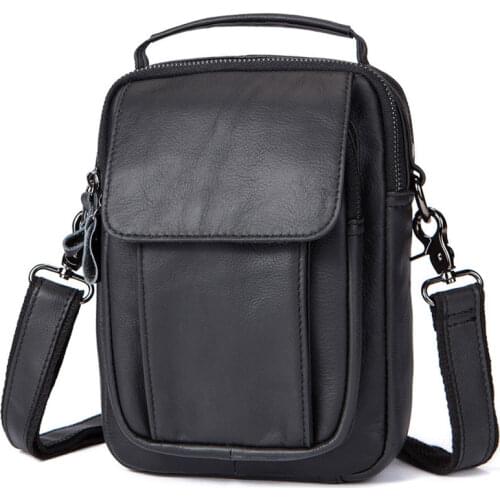 MAHEU leather shoulder bag casual men vertical style handbag genuine leather messenger bag black male shoulder bags daily use