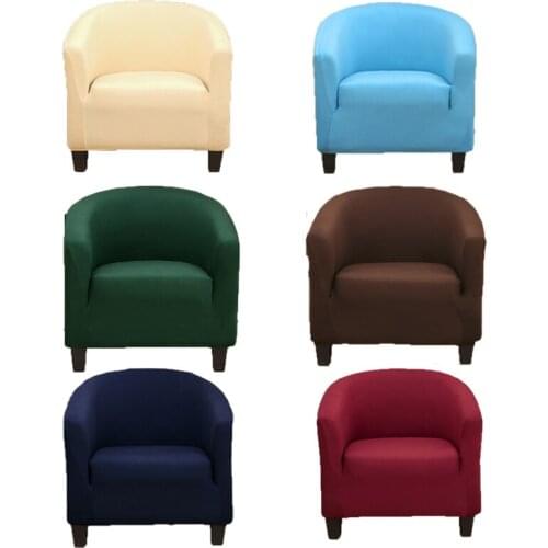 Solid elastic U-shaped sofa cover stretch Universal Single couch slipcover stripe Dust-proof All-inclusive Round Chair Covers