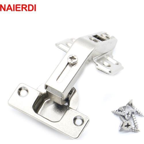 NAIERDI 135 Degree Corner Fold Cabinet Door Hinges Angle Hinge Furniture Hardware For Home Kitchen Bathroom Cupboard With Screw
