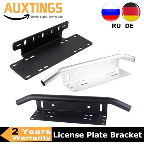 Universal Bull Bar Front Bumper License Plate Mount Bracket Holder For Led Work Light Bar Truck Car Offroad 4x4 4WD