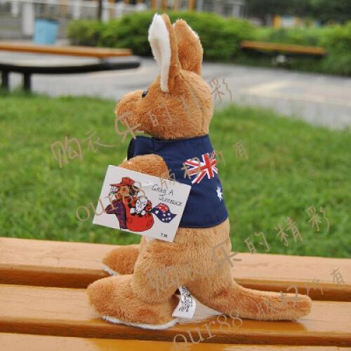 High quality cute kangaroo 22cm plush toy coat kangaroo doll christmas gift d1000