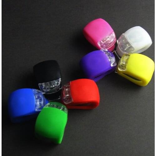 High Quality Mini Brillant Waterproof SILICON Bike Bicycle Cycling Warning Light LED Front Light Rear Tail Lamp Multicolor Light