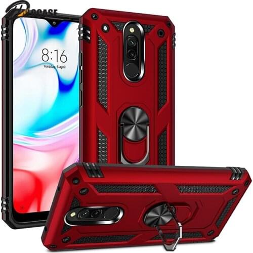 Armor Bumper phone Case For Xiaomi Redmi Note 7 7A 8 8A K20 9T 9 9SE CC9 CC9E A3 Lite Pro Car Ring Stand Holder Protective Case