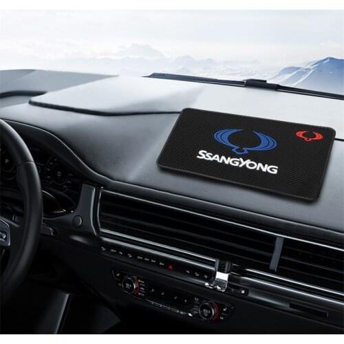 1PCS Car Non-Slip Mat Auto Dashboard Phone Anti-Slip Mat For SsangYong Actyon Turismo Rodius Rexton Korando