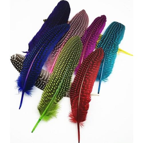 10/20pcs wing pheasant feathers spotted Guinea fowl pluma diy feathers for crafts needlework decor dreamcatchers plumes 17-22cm
