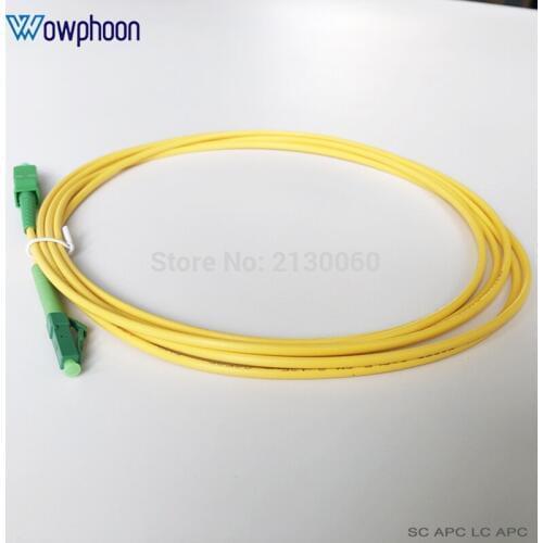 10PCS/bag SC APC to LC APC 3M Simplex mode fiber optic patch cord 3M 3.0mm FTTH fiber optic jumper cable