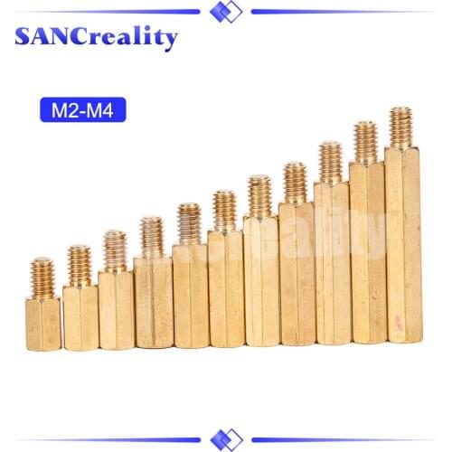 10pcs Solid Brass Copper M2 Hex Standoff Hexagon Support Pillar Column Male-Female Female Spacer For 3d printer