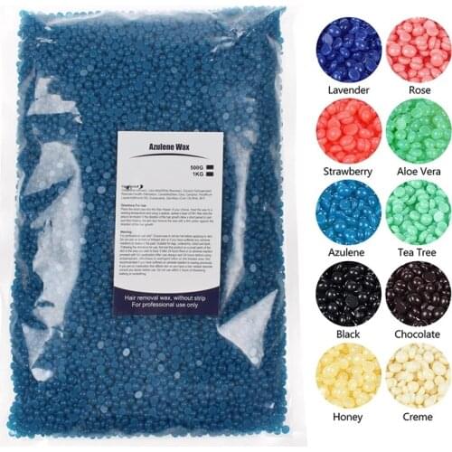 100g Hard Wax Beans Solid Hair Remover No Strip Depilatory Hot Film Wax Bead Hair Removal for Full Body Bikini Face Leg Eyebrow