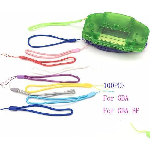100PCS Rainbow Braided Lariat Lanyard Wrist Hand Rope For GBA GBA SP Hand Strap