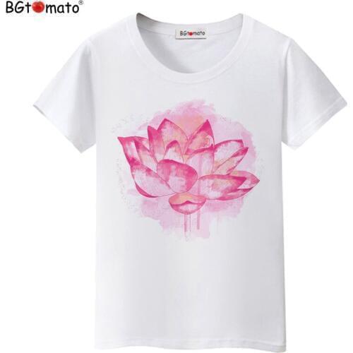 2021 Factory store Beautiful flower lovely shirt new style top tees hot sale t shirt women clothes good t-shirt plus size
