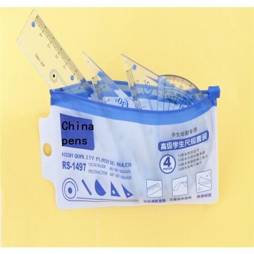 4pcs set High quality student Drafting Supplies ruler Tool Precision Measuring Tool Student school office stationer