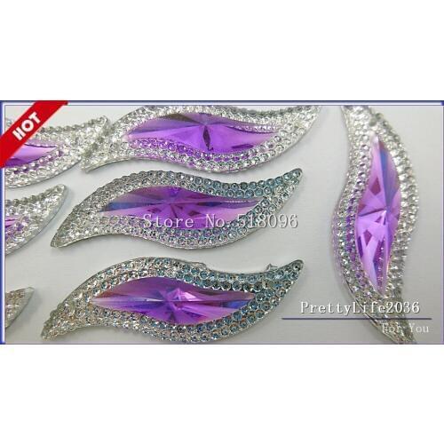 BOutique Resin S Shape,14x49mm 40pcs Stones and Crystals Loose Beads Rhinestones For Sewing Strass Crystal piedras y cristales