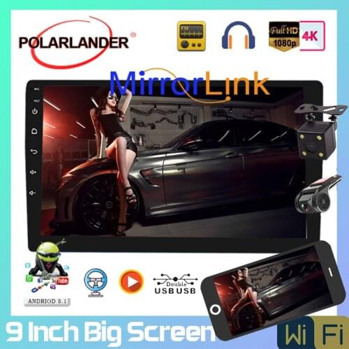 9 Inch Android 8.1 Car Radio 2 Din Quad Core Car Radio Universal GPS Navigation Amplifier Bluetooth Screen-Touch WIFI