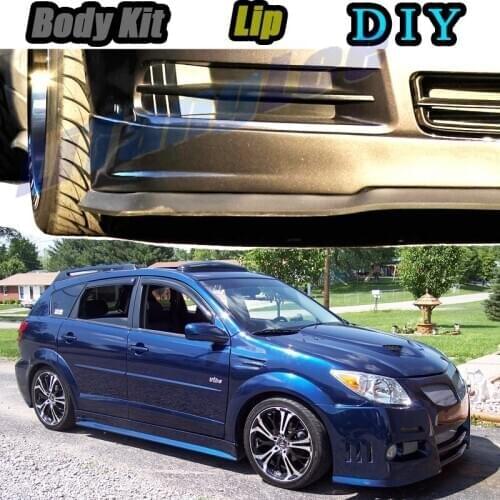 Car Bumper Lip Front Spoiler Skirt Deflector For Pontiac Vibe 2003~2010 Tune Car Modified Body Kit VIP Hella Flush Lips