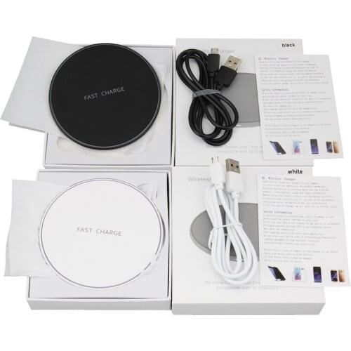 S808 Fast Wireless Charger For Samsung Galaxy S9/S9+ S8 S7 Note 9 S7 Edge USB Qi Charging Pad for iPhone XS Max XR 8 Plus 10pcs