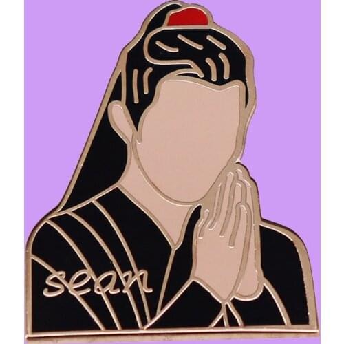 Mo Dao Zu Shi Wei Wuxian Xiao Zhan Brooch Pins Enamel Metal Badges Lapel Pin Brooches Jackets Jeans Fashion Jewelry Accessories