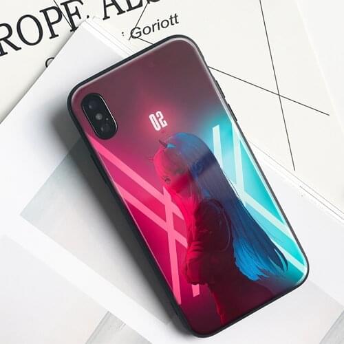 Zero Two 002 DARLING in the FRANXX Neon Anime for IPhone SE 6 6s 7 8 Plus X XR XS 11 12 Mini Pro Max Phone Case Cover Shell