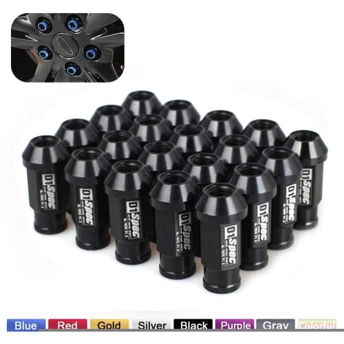 Billet Aluminum Racing Wheel Lug Nuts M12X1.5/M12X1.25 for Honda for Ford for Toyota 20pcs/set