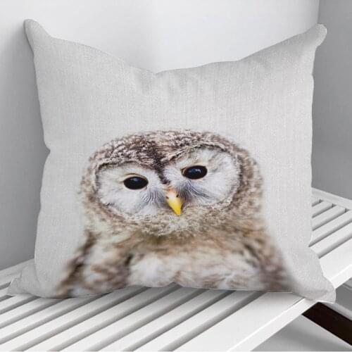 Baby Owl Colorful Throw Pillows Cushion Cover On Sofa Home Decor 45*45cm 40*40cm Gift Pillowcase Cojines Dropshipping