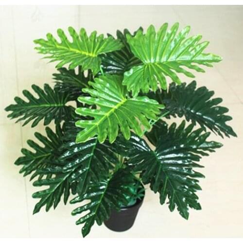 50cm Latex Artificial Plant Coconut Fake Tree Greenery Faux Plants Wedding Home Garden furniture Decor Green