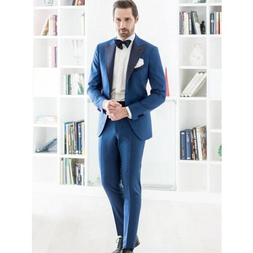 Handsome Slim Fits Mens Dinner Party Prom Dress Groom Tuxedos Groomsmen Blaze Business Suit (Jacket+Pants+Tie) OK:992