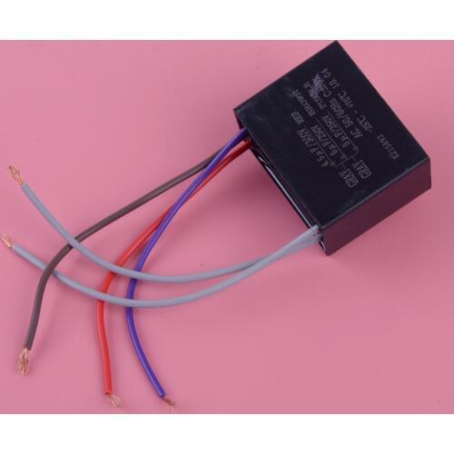LETAOSK 1Pc Plastic Ceiling Fan Capacitor CBB61 4.5uf + 6uf + 5uf 5 WIRE 250V-300V AC