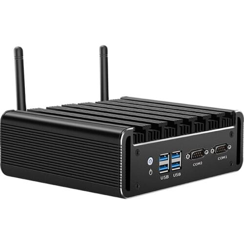 Mini PC Dual Ethernet 2x RS232 Serial Ports Intel Core i5 i3 Processors HDMI VGA Video Output WiFi Support Windows Linux OS