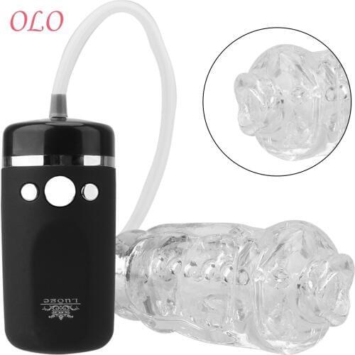 OLO Male Masturbator Cup Sex Product Strong Suck Oral Sex Machine Adult Products Sex Toy For Men Electric Blowjob Vibrating