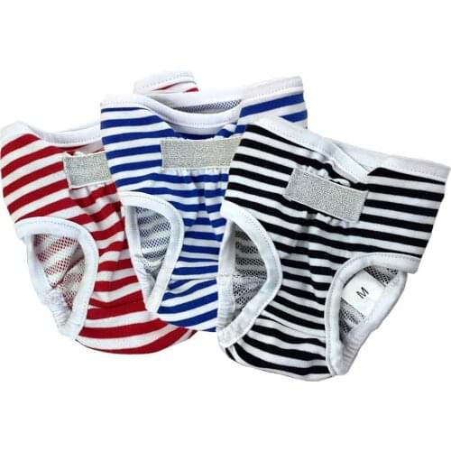 3-piece Set Of Pet Dog Physiological Pants Teddy Safety Hygiene Pants Dog Physiological Pants Diapers Hygiene Washable Panties