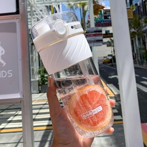 350ml.500ml The New Plastic Cup Can Be Used for Drinking Milk, Coffee, Beverage and Other Fashionable Direct Drinking Straw Cup